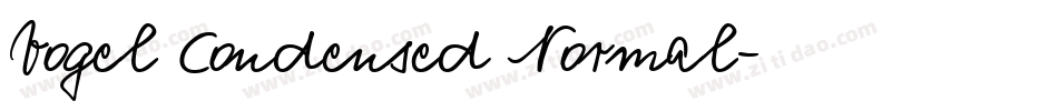 Vogel Condensed Normal字体转换